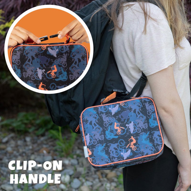 Bentology Insulated Lunch Bag for Kids & Adults- Reusable Thermal Sleeve w Clip on Handle- Easy to Clean Water-Resistant Lunchbox Tote- Mini Cooler Bag for Work School, Picnic, Daycare- Back to School - Image 3